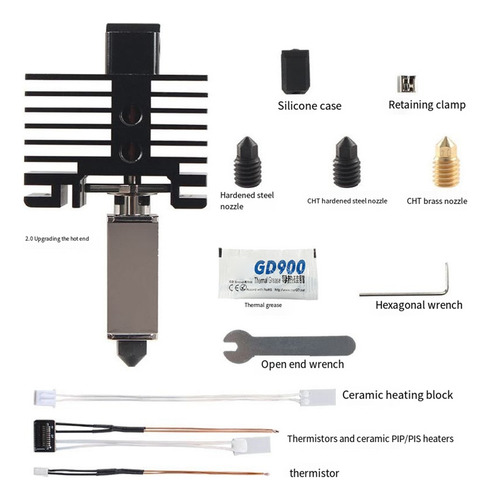 Atualize O Hotend Para O Termisto Bambu Carbon Lab X1 E P1p