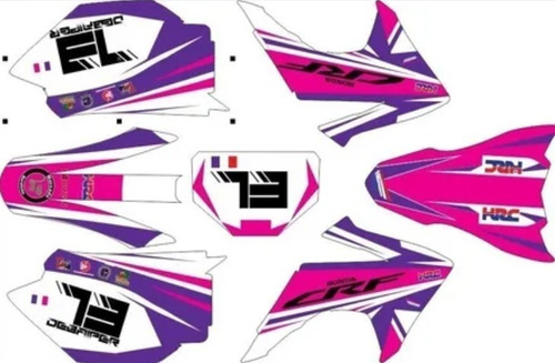 Stickers Para Moto Dm250 Moto Azul Mod-174
