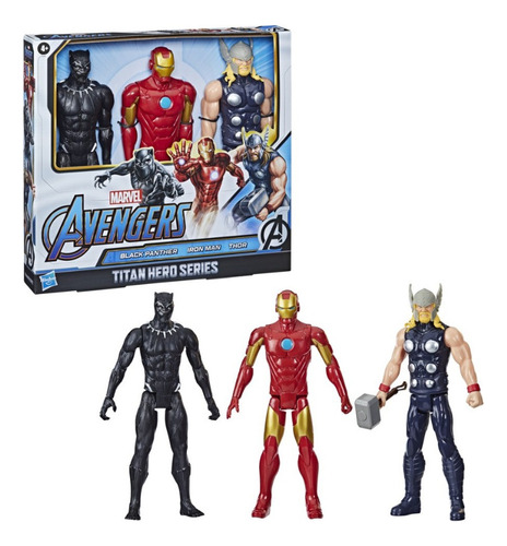 Figuras Avengers X3 Black Panther Ironman Thor Enviogratis