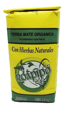 Yerba Mate Organica Roapipo C/hierbas 12 X 500 Gr
