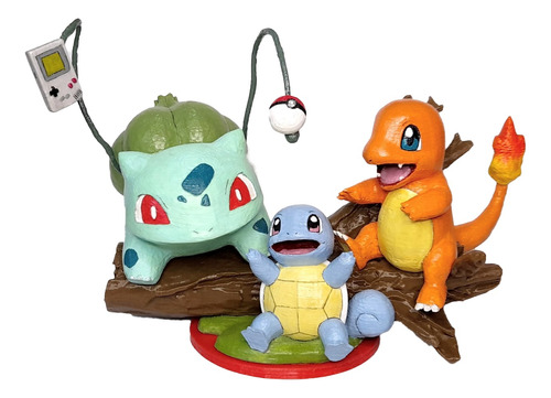 Figura Pokemon Iniciales 1ra Generación Impresa En 3d