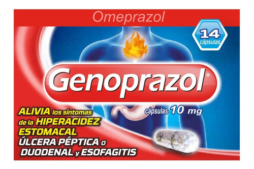 Genoprazol Capsula Omeprazol X 10 - Unidad a $1374