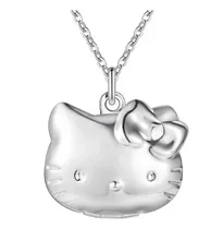 Comprar Collar De Hello Kitty Relicario Guardapelo - Relicario Plata