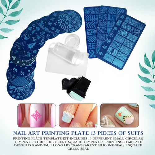 Conjunto De Raspadores Stamp Plate Stamper French Nail Art N