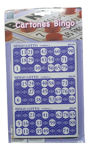 Pack 24 Cartones Para Balota Bingo Loto Hasta El Numero 90