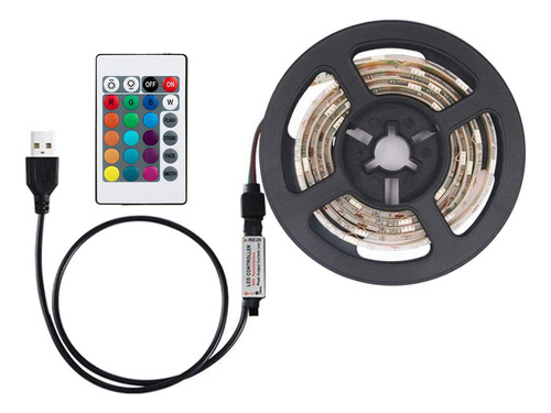 Tira De Luz Led Con Control Remoto, Alimentada Por Usb, 16