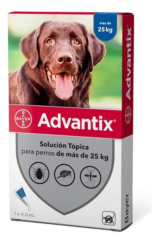 Advantix Pipeta Perros De 25-40 Kg Vet Juncal Blanco