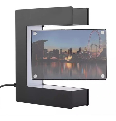 Porta Retrato Flutuante Magnético Com Led Pronta Entrega
