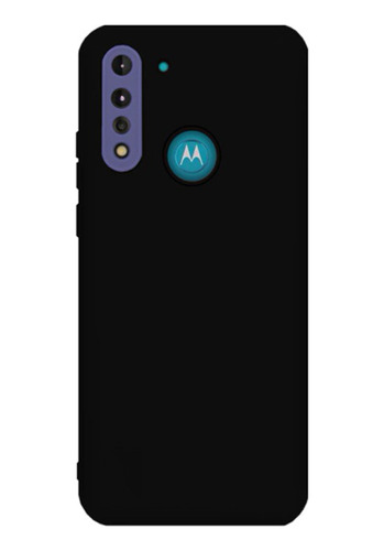 Capa Silicone Aveludada Preto Para Motorola Moto G8 Power