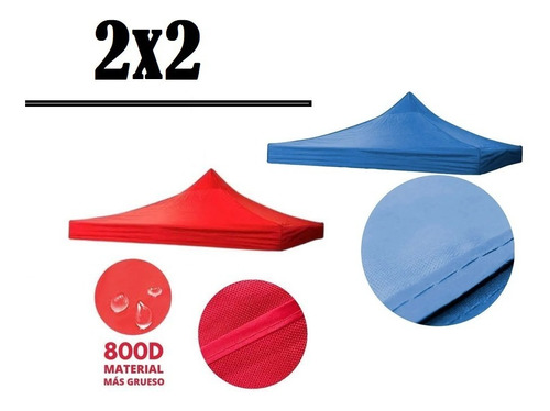 Lona Repuesto Para Toldo 2x2 Azul Impermeable 