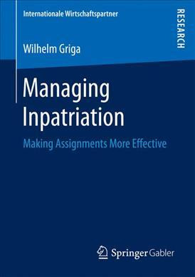 Libro Managing Inpatriation - Wilhelm Griga