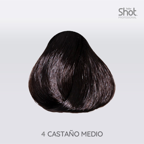  Tinte Cabello Kolor Shot Castaños Kit 2 Pzas  + 2 Peroxidos Tono 4 CASTAÑO MEDIO