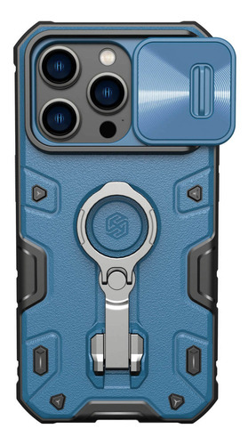 Capa Case Nillkin Camshield Armor Pro Para iPhone 14 Pro 6.1 Cor Azul