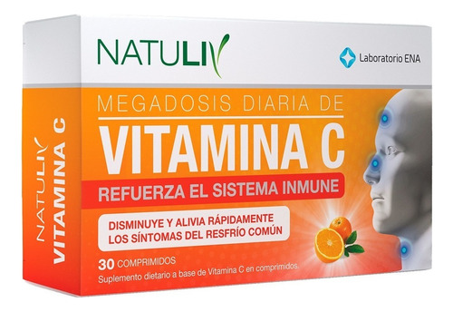Natuliv Vitamina C Comprimidos X 30 Unidades Sabor Sin sabor
