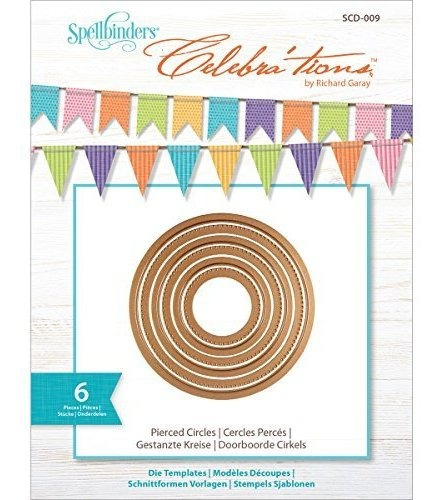 Spellbinders Scd-009 Celebraciones Pierced Círculos, Metal Y