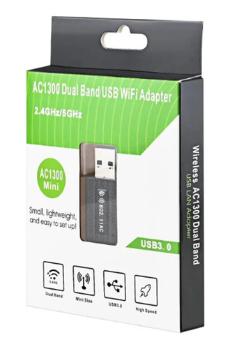 Adaptador Usb Wifi Dongle 3.0 Dual Band 2.4/5ghz Ac1200 