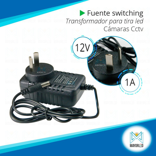 Fuente Switching 12v 1a Transformador Tiraled Cctv Mayorled
