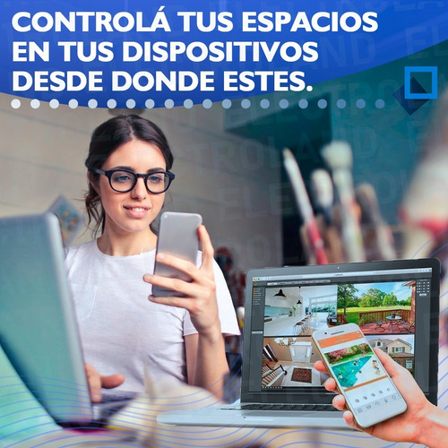 Imagen 7 de 10 de Kit Sistema Seguridad Hd 4 Cámaras Wifi Sensor Movimiento