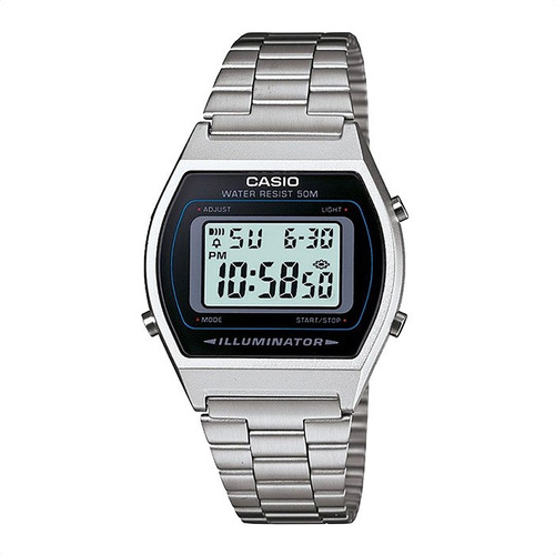 Reloj Casio Unisex Digital Crono Acero Inoxidable B640wd-1av