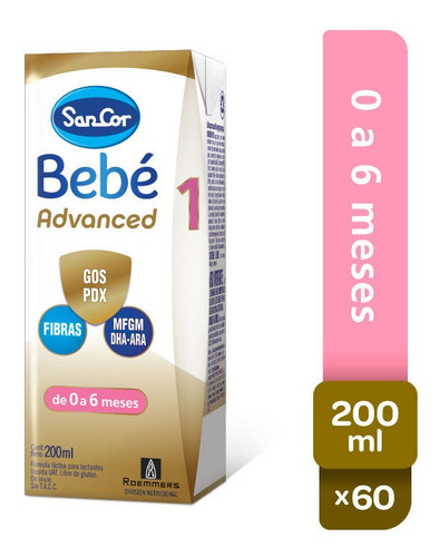 Sancor Bebe Advanced Formula Etapa 1 Brick 60 Un X 200 Ml