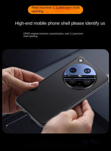 Funda Circular De Tpu, Piel Y Metal Con Protección De Cámara Para Oppo Find X8 Ultra X8s + Para Find X8 Pro X8, Funda Trasera Delgada Y Dura