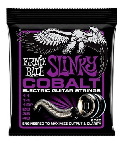 Encordoamento Guitarra Ernie Ball Cobalt 2720 Slinky 011 048