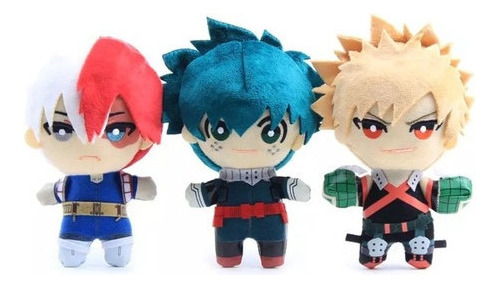 3 Piezas Anime De Peluche My Hero Academia Boku No Hero 15cm