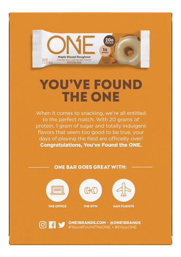 One Bar Protein Bar - Maple Glazed Doughnut - 4ct