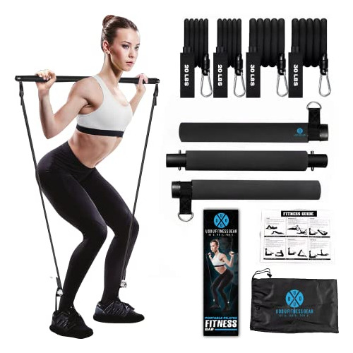 Kit De Barra De Pilates Con Bandas De Resistencia, Equipo De