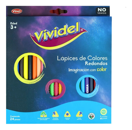 Lapices De Colores C/24 Vividel