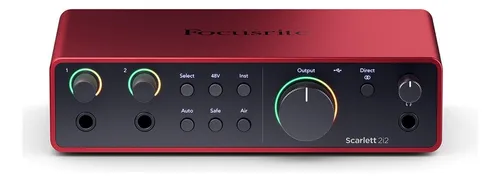 Interfaz De Audio Focusrite Scarlett 2i2 4ª Generación, 2 En