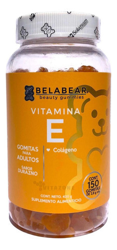 Vitamina E 150 Gomitas Belabear Antioxidante Y Piel Radiante Sabor Durazno