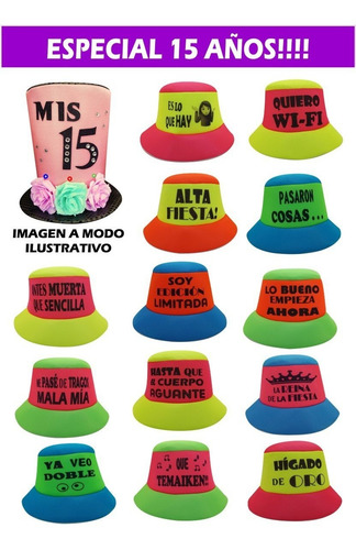 Combo Carioca, Cotillon, Gorros Cotillon 15 Años X 31 Unid