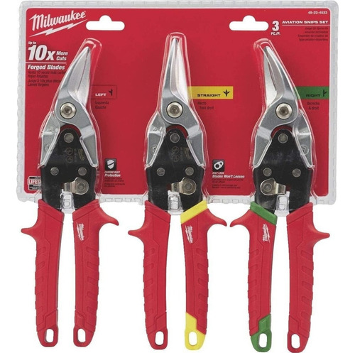 Kit Tijeras Aviador Corte Recto Izq Der 48224533 Milwaukee