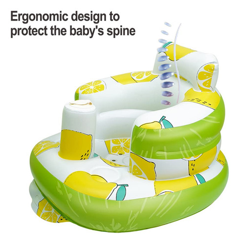 Asiento Inflable Para Bebé 3 Meses Silla Verano Con Bomba