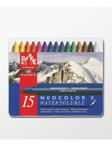 Crayones Caran Dache Neocolor Il Acuarelables X 15 Colores