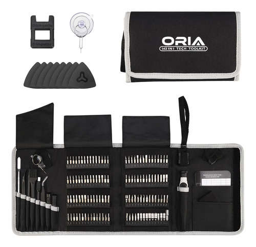 Set D/destornilladores Oria 142 En 1 C/estuche - Negro