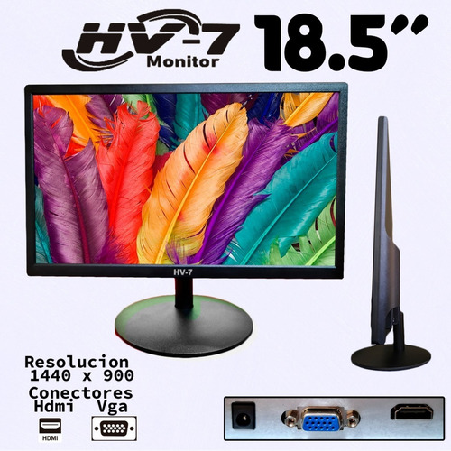 Monitor 18,5 Hv-7 / Entradas Hdmi Y Vga 60hz / Nuevo