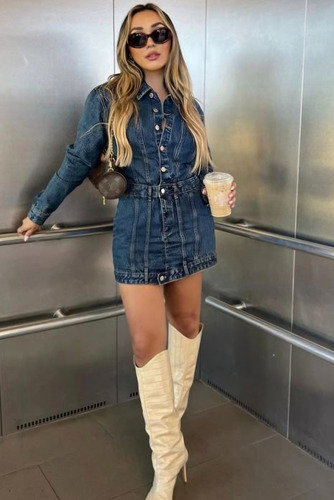 Zara Vestido Mujer Jeans Talle Xs