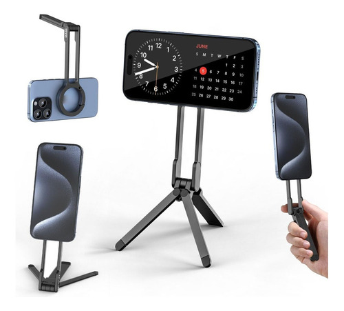 Magnetic Phone TriPod Stand Para iPhone Mosquetón De Escalad