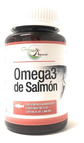 Omega 3 De Salmon Green House 60 Cap De 1400 Mg L Sabor Sin Sabor