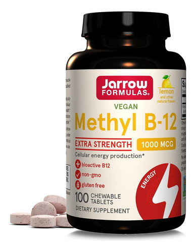 Jarrow Vitamina B12 1000 Mcg Con 100 Tabletas Masticables