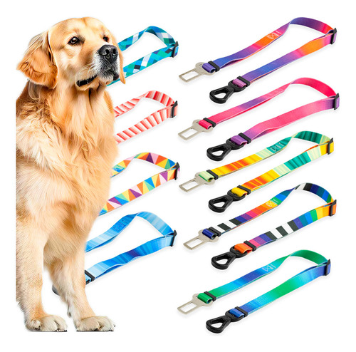 Cinto De Segurança Pet Universal Cachorro Gato Cães Gatos Carro Coleira Adaptador Ajustável Amortecedor Blisdog Dori