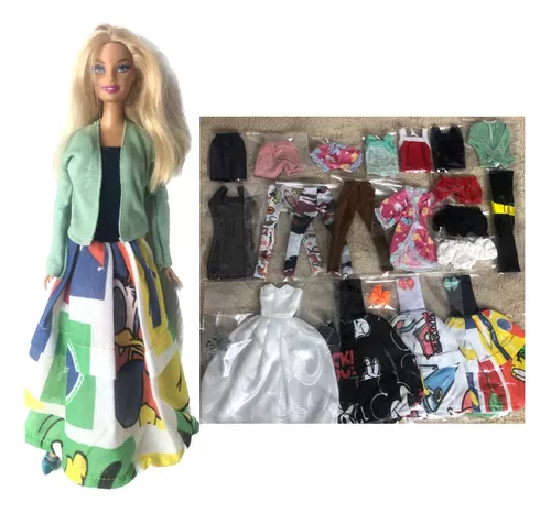 Kit Com 5 Roupinhas Para Bonecas Veste Barbie/frozen