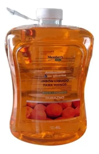 Jabón Líquido Para Manos Antibacterial Member´s Choice 4 L