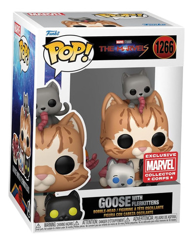 Funko Pop Goose With Flerkittens #1266 Marvel Gatos Exclusiv