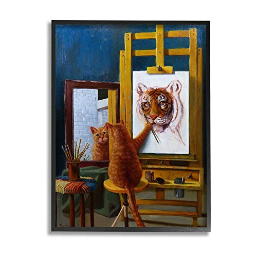 Confianza Felina Autorretrato Como Un Tigre Pintura Div...