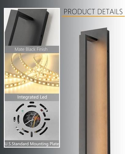 Luces Led Modernas Para Pared De 120 Cm, 14 W, Impermeables