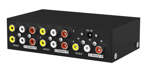 Mt-viki 4 Way 3 Rca Splitter Distribución De Audio De Video