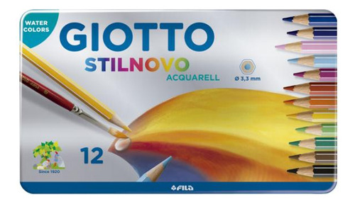 Colores Giotto Stilnovo Acuarelables X 12 Lata